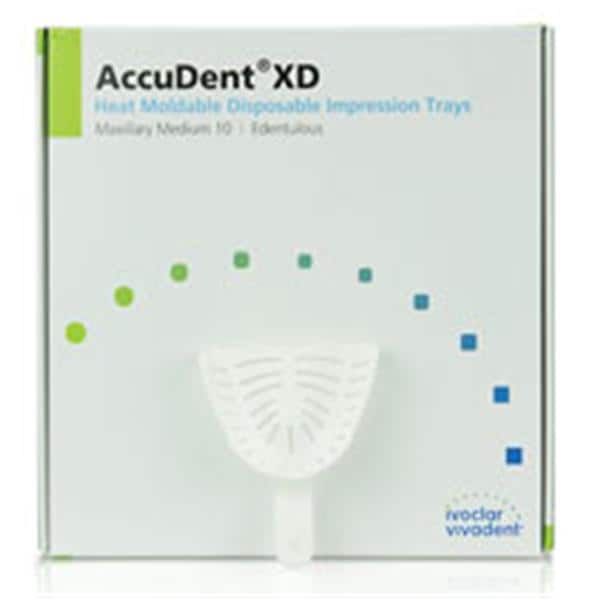 AccuDent XD Disposable Edentulous Tray Perforated 10 M Upper Refill Pack 12/Pk