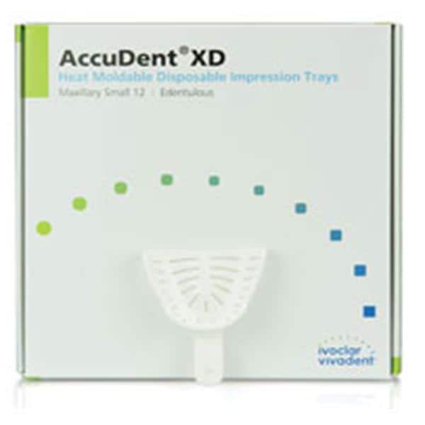 AccuDent XD Disposable Edentulous Tray Perforated 12 Sm Upper Refill Pack 12/Pk
