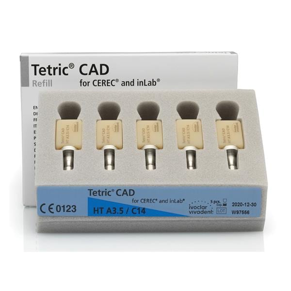 Tetric CAD HT Milling Blocks C14 A3.5 For CEREC 5/Pk
