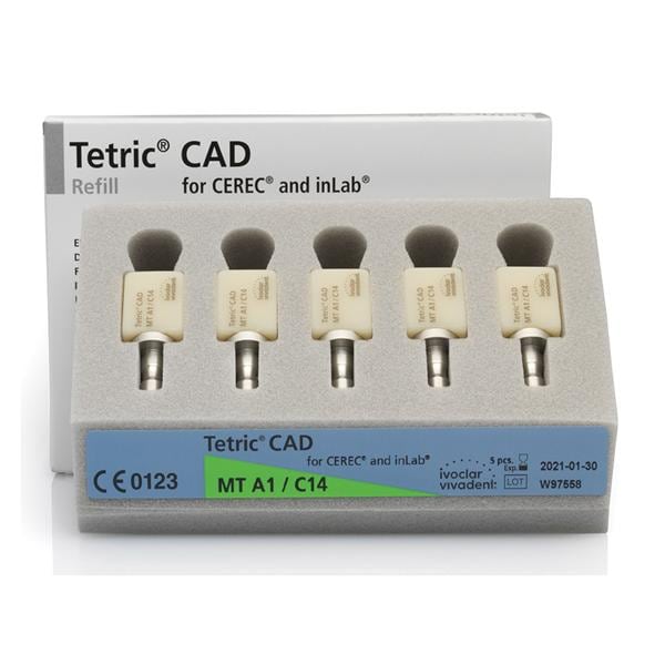 Tetric CAD MT Milling Blocks C14 A1 For CEREC 5/Pk