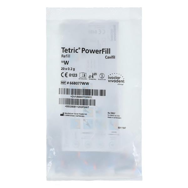 Tetric PowerFill Bulk Fill Composite IVW Cavifil Refill 20/Pk