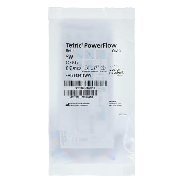 Tetric PowerFlow Bulk Fill Composite IVW Cavifil Refill 20/Pk