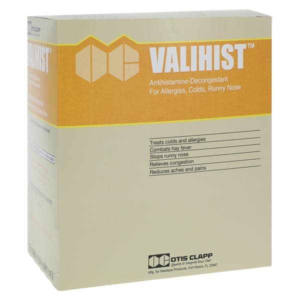 Valihist Cold/Sinus Tablets 325/2/5mg Unit Dose Packet 150X2/Bx, 6 BX/CA