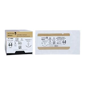 _ Suture 4-0 18" Chromic Gut Monofilament C-6 Beige 12/Bx