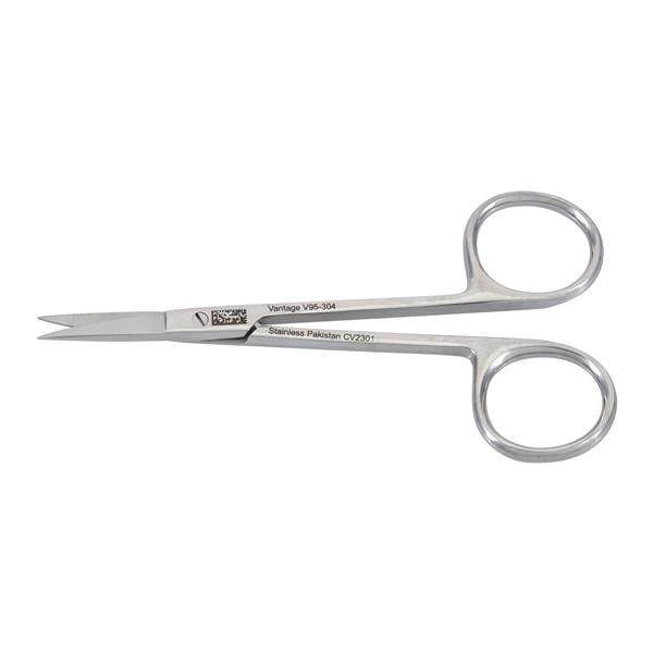 Vantage Iris Scissors Straight 4-1/8" Stainless Steel Ea