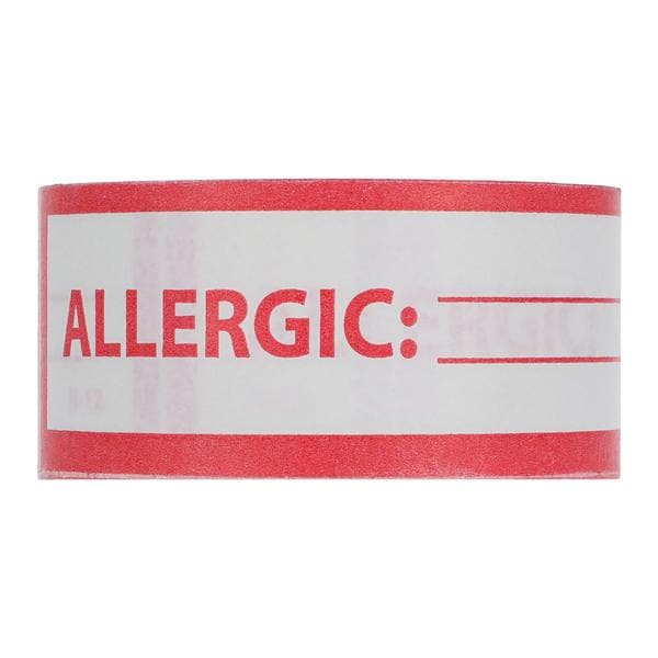 Tape Allergic To Red/White 1x500" 1" Core Ea