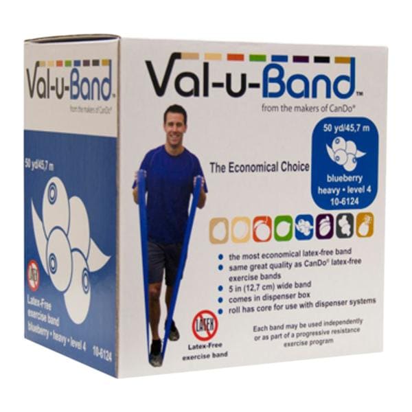 Val-u-Band Exercise Band 50ydx5" Blueberry Level 4