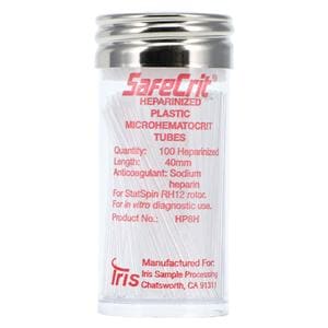 Statspin Safecrit Plastic Microhematocrit Tube VL