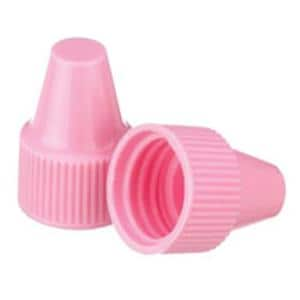 Wheaton Dropper Tip Cap Polypropylene Pink 100/Ca