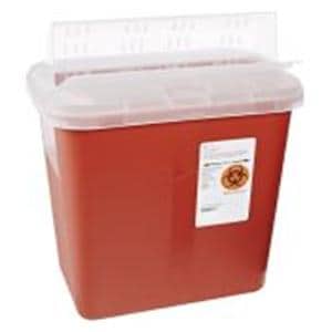 Sharps Container 2gal Red 7.25x10.5x12.75" Horizontal Drop Plastic Ea