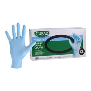 Curad Nitrile Exam Gloves X-Large Blue Non-Sterile