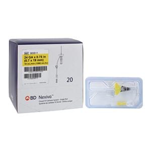 Nexiva IV Catheter 24 Gauge 3/4" Closed 20/Bx