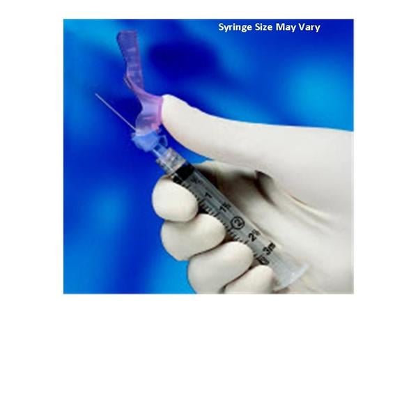 Eclipse Hypodermic Syringe/Needle 23gx1" 3cc Turquoise Safety LDS 50/Bx, 6 BX/CA