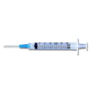 Hypodermic Syringe/Needle 25gx5/8" 3cc Blue Conventional Low Dead Space 100/Bx