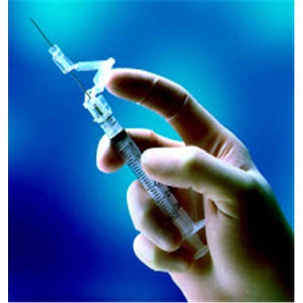 SafetyGlide Hypodermic Syringe/Needle 25gx5/8" 1cc Blue Safety No Dead Spc 50/Bx, 8 BX/CA