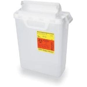 Sharps Container 2gal Pearl 12.45x1.72x6" Hrzntl Counterbalanced Dr Ld Plstc Ea