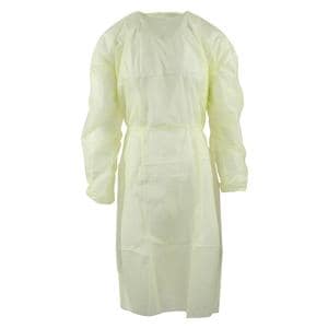 Isolation Gown 3 Layer SMS Universal Yellow 10/Pk