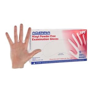 Vinyl Exam Gloves Small Clear Non-Sterile, 10 BX/CA