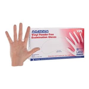 Vinyl Exam Gloves Large Clear Non-Sterile, 10 BX/CA