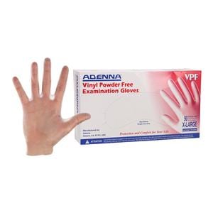 Vinyl Exam Gloves X-Large Clear Non-Sterile, 10 BX/CA
