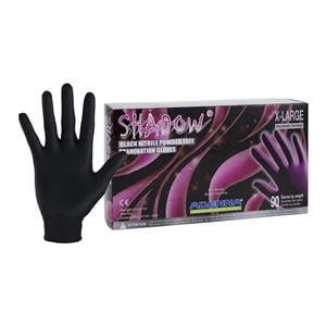 Shadow Nitrile Exam Gloves X-Large Black Non-Sterile, 10 BX/CA