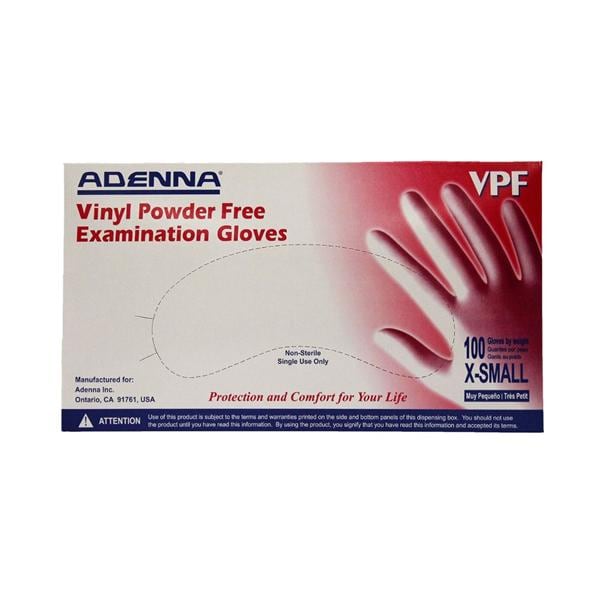 Vinyl Exam Gloves X-Small Clear Non-Sterile