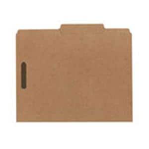 Kraft Reinforced Tab Fastener Folders Legal Size 2/5 Cut 50/Pack 50/Bx