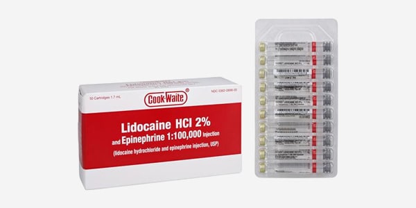 Cook Waite Lidocaine HCl 2% Epinephrine