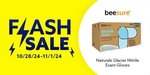 Flash Sale – BeeSure Naturals Glacier Nitrile Exam Gloves