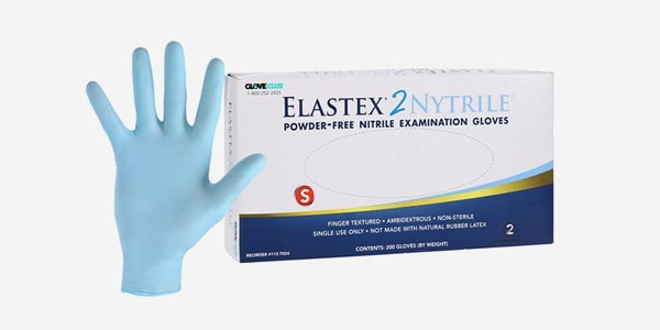 Elastex 2 Nitrile Exam Gloves Small Powder Blue Non-Sterile, 10 BX/CA