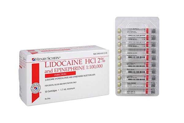 Henry Schein – Lidocaine Cartridge 2% with Epinephrine