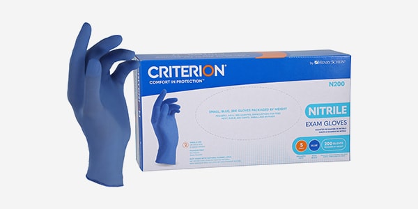 Criterion N200 Nitrile Exam Gloves - Standard Blue, Non-Sterile