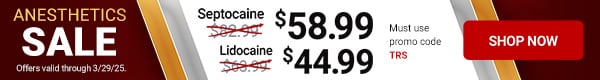 Save 15% PLUS Buy 5, Get 1 on Select Anesthetics!