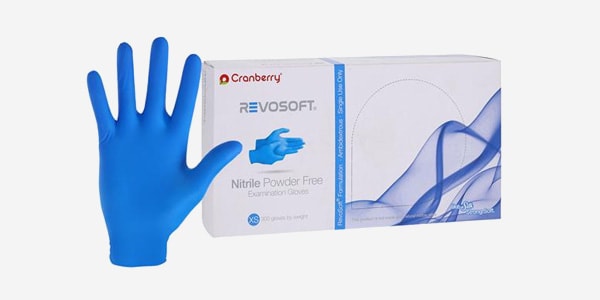 RevoSoft Nitrile Exam Gloves X-Small Blue Non-Sterile, 10 BX/CA