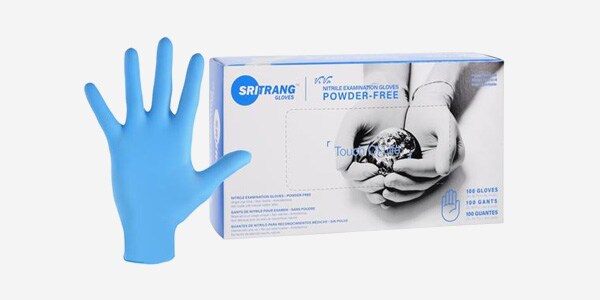 ViVa Nitrile Exam Gloves Large Ocean Blue Non-Sterile, 10 BX/CA